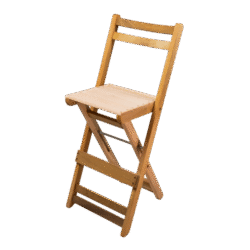 BANQUETÃO DOBRÁVEL ENCOSTO ANATÔMICO CRU S/VERNIZ