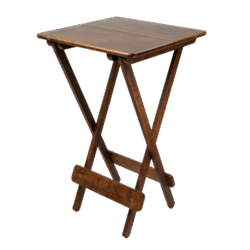 BISTRÔ DOBRÁVEL QUADRADO 60X60 TAMPO 2 PARTES MADEIRA PAINEL TECA LISO VERNIZ - PU RÚSTICO (50% LIXA) IMBUIA