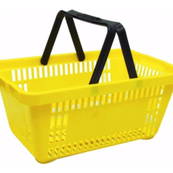 CESTA PLÁSTICA 13 LITROS ALÇA PLÁSTICO 44,9X29X19,9 AMARELO