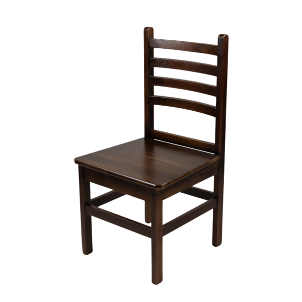 CADEIRA GRANDE PLUS SIZE MADEIRA ASSENTO PAINEL TECA LISO VERNIZ - PU RÚSTICO (50% LIXA) IMBUIA