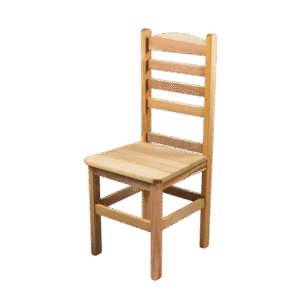 CADEIRA BAIXA 88CM PRATIKA MADEIRA ASSENTO RIPADO CRU S/VERNIZ