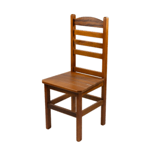 CADEIRA BAIXA 88CM - PRATIKA MADEIRA ASSENTO RIPADO VERNIZ