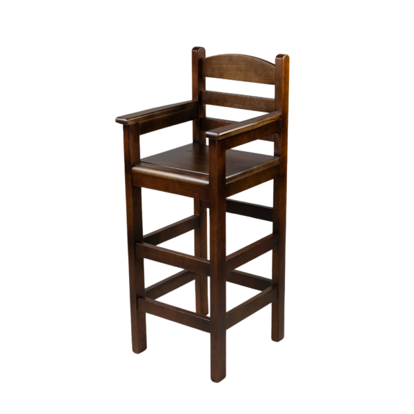 CADEIRÃO PARA BEBÊ S/BANDEJA MADEIRA ASSENTO PAINEL TECA LISO VERNIZ - PU LISO (100% LIXA) IMBUIA