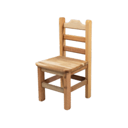 CADEIRINHA INFANTIL MADEIRA ASSENTO PAINEL LISO CRU S/VERNIZ