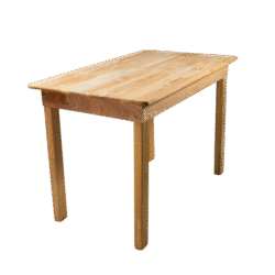 MESA FIXA 70×120 4 PÉS MADEIRA TAMPO PAINEL LISO CRU S/VERNIZ