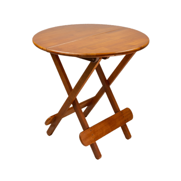 MESA DOBRÁVEL REDONDA 2 PARTES 80CM MADEIRA