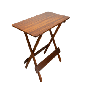MESA DOBRÁVEL 70X120 TAMPO 2 PARTES MADEIRA PAINEL PINUS LISO VERNIZ