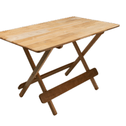 MESA DOBRÁVEL 70X120 2 PARTES MADEIRA TAMPO LISO CRU S/VERNIZ