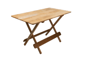 MESA DOBRÁVEL 70X120 TAMPO 2 PARTES MADEIRA PAINEL PINUS LISO CRU S/VERNIZ