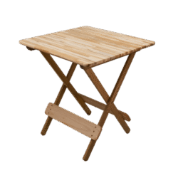 MESA DOBRÁVEL 70×70 2 PARTES MADEIRA TAMPO LISO CRU S/VERNIZ