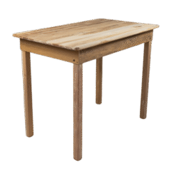 MESA FIXA 60×1,00 4 PÉS MADEIRA TAMPO PAINEL LISO CRU S/VERNIZ