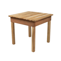 MESA FIXA 60×60 INFANTIL 4 PÉS MADEIRA TAMPO PAINEL LISO CRU S/VERNIZ