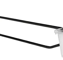 GANCHO DUPLO C/PORTA PREÇO 6MM REFORÇADO PRETO