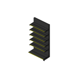 GÔNDOLA SMART LATERAL PRETA (40KG BANDEJA)