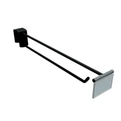GANCHO SIMPLES COM PORTA ETIQUETA UN PRETO