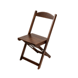 CADEIRA DOBRÁVEL RETRO FLEX ENCOSTO RETO VERNIZ - PU RÚSTICO (50% LIXA) IMBUIA