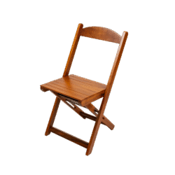 CADEIRA DOBRÁVEL RETRO FLEX ENCOSTO RETO VERNIZ - PU RÚSTICO (50% LIXA) MEL