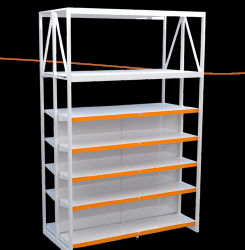 PONTA DE GONDOLA PARA SUPER GONDOLA 2100 X 960 MM BASE + 5 - 40CM BRANCO