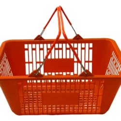 CESTA PLÁSTICA 13 LITROS ALÇA METÁLICA 44,9X29X19,9 LARANJA