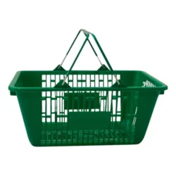 CESTA PLÁSTICA 13 LITROS ALÇA METÁLICA 44,9X29X19,9 VERDE